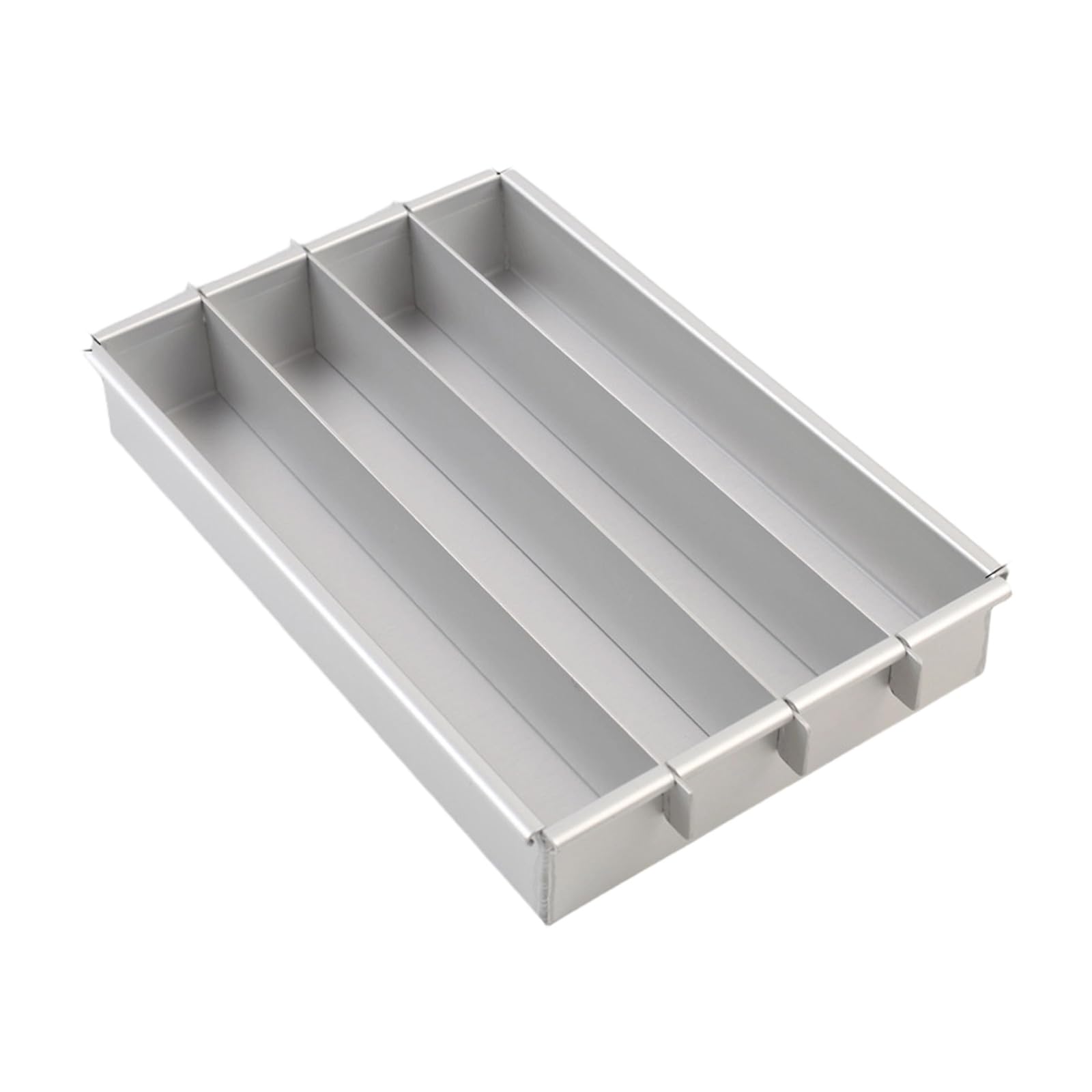 ZEPFJHE Aluminum Battenberg Cake Pan with Removable Dividers Even Heat Distribution Molds for Rectangular Cakes Nonstick Bakeware Aluminum Pan
