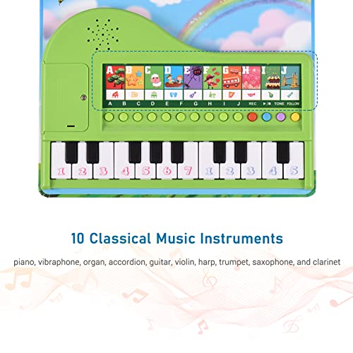 KOCAN Livre de piano à 20 touches Clavier de piano électronique et livre de musique Recueil de chansons pour piano 2 en 1 avec clavier intégré avec 10 instruments et 10 chansons Gadget musical,Livre d - Les Beatles, Paul McCartney, John Lennon, RIngo Starr, George Harrison KOCAN Livre de piano à 20 touches Clavier de piano électronique et livre de musique Recueil de chansons pour piano 2 en 1 avec clavier intégré avec 10 instruments et 10 chansons Gadget musical,Livre d – Image 8