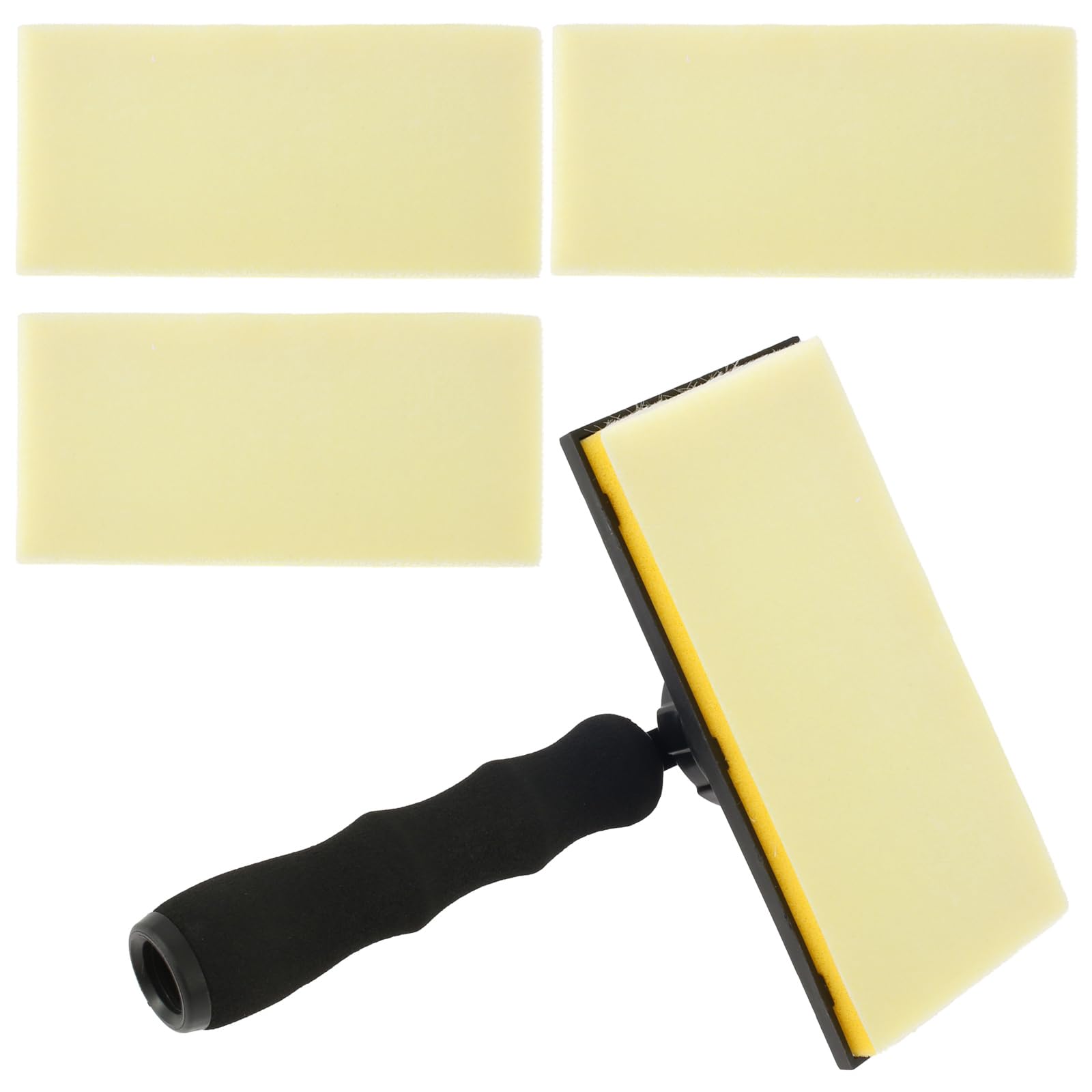 Recortadora de pintura con 3 almohadillas de repuesto, herramienta de bordeadora de pintura rápida, lavable, recortadora de esquinas y bordes de pared con mango giratorio, herramienta de mano