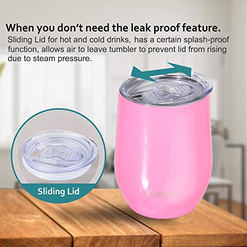 AniSqui Taza de café térmica ecológica de Acero Inoxidable de Doble Pared, (350mL 12oz Taza café de Reutilizable con… - Imagen 5