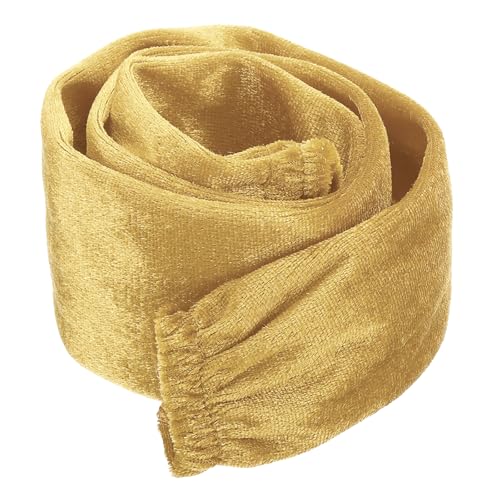 PATIKIL 2ft Lamp Chain Cover, Chain Protective Sleeve Washable with Zipper for Chandelier Lighting Wires Swing Light Fixture, Gold Tone