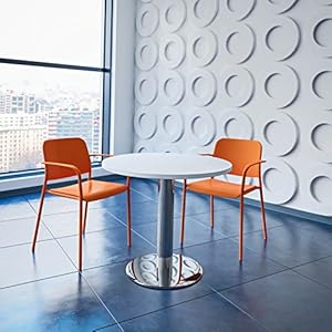 Optima runder Besprechungstisch Ø 80 cm Weiß