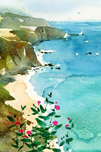Notebook: Beautiful Coastal Scene Watercolour