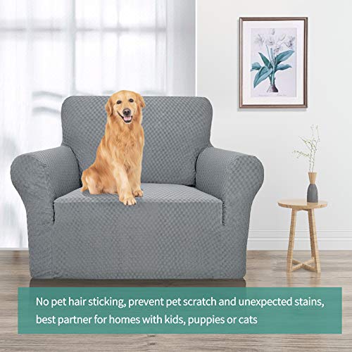 Yemyhom Couch Cover Latest Jacquard Design High Stretch Sofa Chair Covers For Living Room, Pet Dog Cat Proof Armchair Slipcover Non Slip Magic Elastic Furniture Protector thumb #1