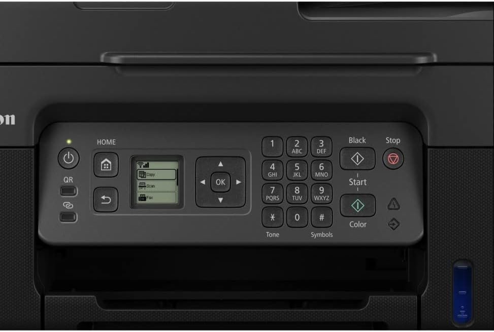 Canon PIXMA G4570 MegaTank 4in1 Multifunktionsgerät DIN A4 (Scanner, Kopierer, Drucker, Fax, ADF, Farbtintenstrahldrucker, USB, WLAN, Print App, Cloud, LC Display), schwarz/grau – Bild 5