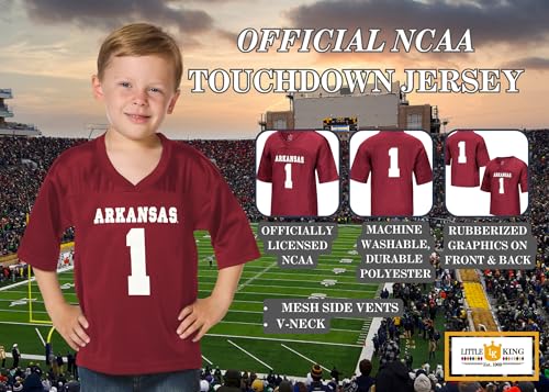 Image of Little King NCAA Toddler-Touchdown Pass-Team Football Jersey-Sizes 2T 3T 4T 6
