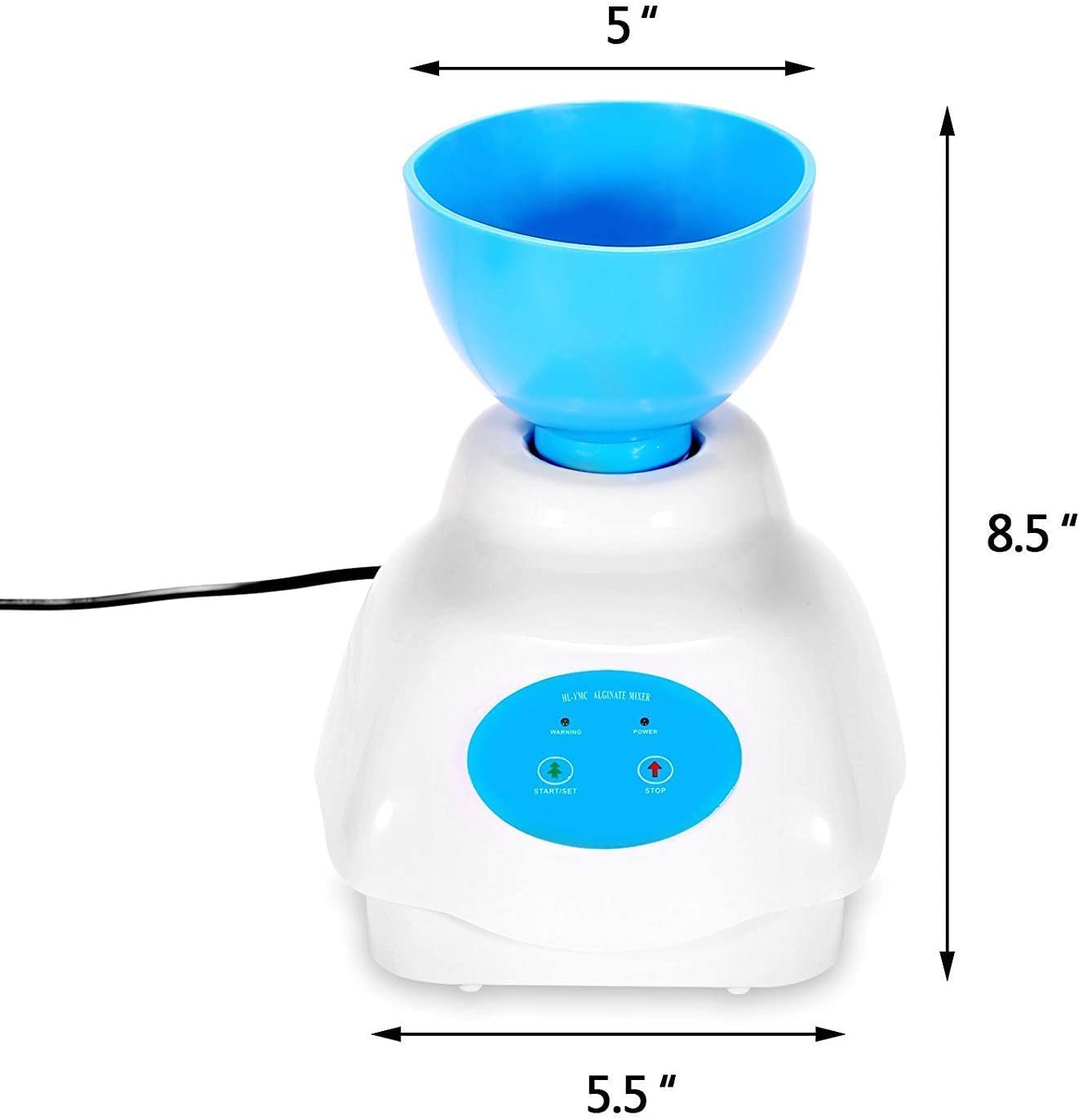 Mélangeur de matériaux Alginate - Bol de mélange pour laboratoire - Gypse - Mélangeur rapide avec bol mélangeur HL-YMC I