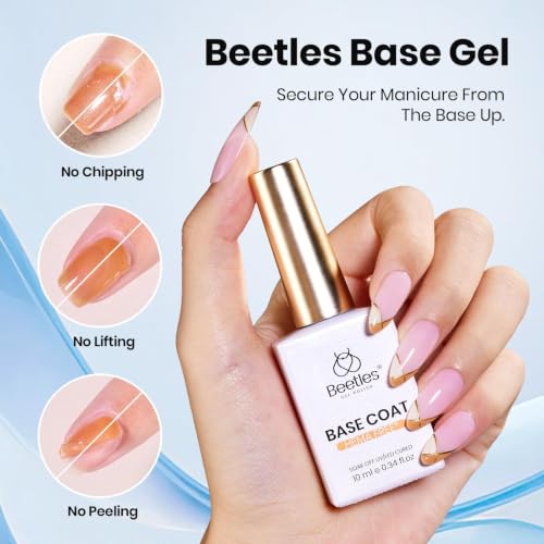 Image of Beetles Protein Nail Prep Dehydrator & Primer with Matte and Glitter Gel Top Base Coat Set, Hema-Free Acid-Free Dehydrator Bond Primer for Acrylic, Gel Nail Polish Gifts
