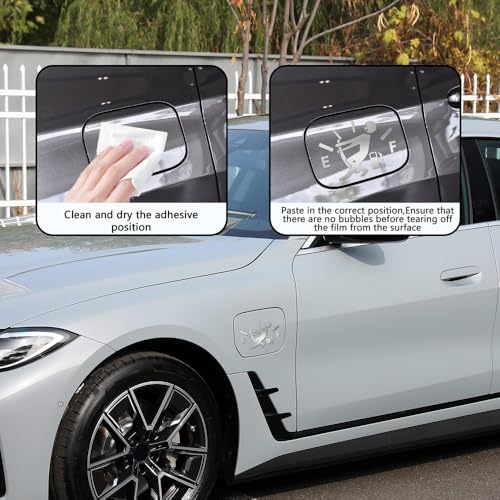 Image of Funny Car Stickers, High Gas Consumption Decal Auto Fuel Tank Cover Sticker, Universal Car Decor Accessories Fuel Gage Empty Decal for Men and Women, Fit Cars, SUVs, Trucks, Motorcycles (Silver