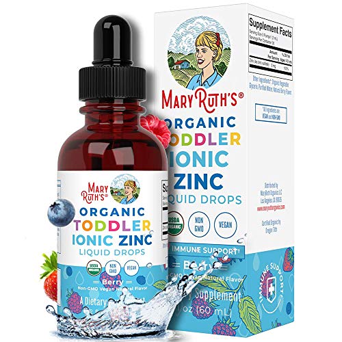 Toddler Liquid Ionic Zinc by MaryRuth's | Vegan Liquid Zinc Sulfate + Organic Glycerin | Immune Support & Overall Development | Formulated for Ages 1-3 | 2oz | 30 Servings