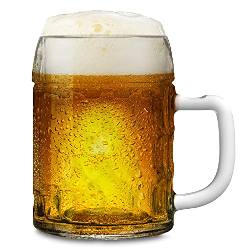 Stölzle Oberglas Kaiser - Jarra de cerveza (0,3 L, con marca de llenado, diseño tradicional, 6 unidades, apta para lavavajillas