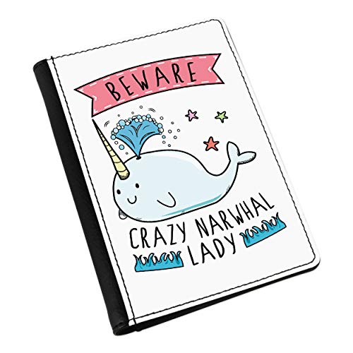 Housse passeport Narwhal Attention Fou évitez les documents abîmés en voyage