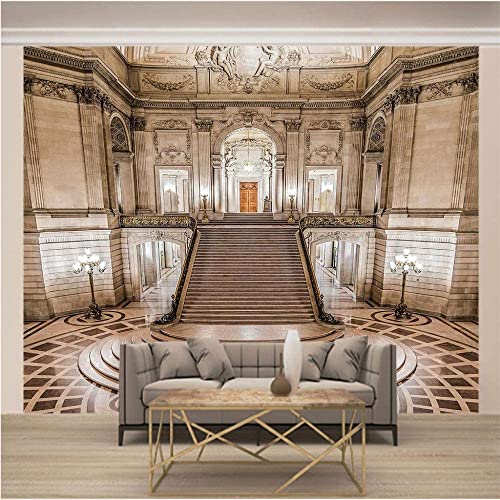 EPZEY Fond D'Écran Mural 3D Autocollant Et Pelable Décoration Intérieure Fond D'Écran Grand Format Peinture Murale D'Art Beau Palais Pour Le Bureau Du Bar Du Café De La Chambre 400x280 cm