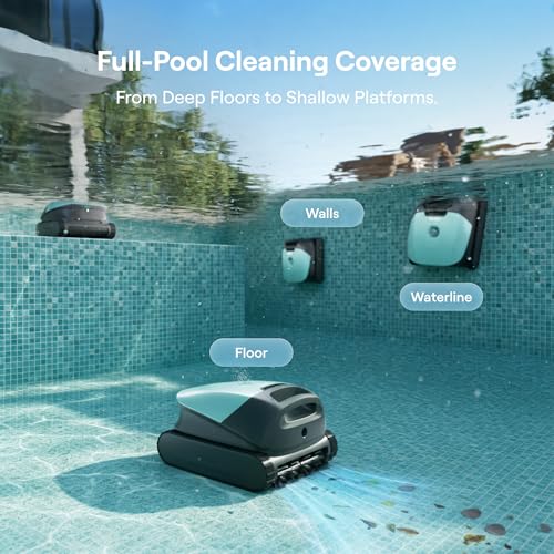 Image of (2026 Upgrade) Beatbot Sora 10 Cordless Pool Vacuum Robot for Inground & Above Ground Pools, 6800 GPH Suction, Floor /Wall /Waterline /Shallow Area Cleaning, Waterline Parking, Cyan Green