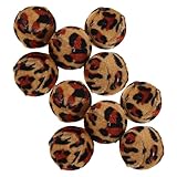 gatitos leopardo en venta Estampado Atractivo: Cada una de las 10 pelotas de juguete para gatos cuenta con un llamativo estampado de leopardo que capta la atención de , estimulando su instinto natural de caza y fomentando el juego activo en interiores