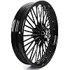 TOFR 21x3.5 16x3.5 Black Front Rear Wheels Rims 36 Fat King Spokes Tubeless For Harley Touring 2000-2007 FLHR Road King FLHX Street Glide Road Glide FLHTC Electra Glide 2001 2002 2003 2004 2005 2006