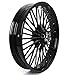 TOFR 21inch 16inch Black Front Rear Wheels Rims 36 Fat King Spokes Tubeless For Harley Softail FXST Standard FXSTC Custom,Night Train,FXSTS Springer,FLSTF Fat Boy,FLSTC Heritage,Deluxe,Deuce,Slim