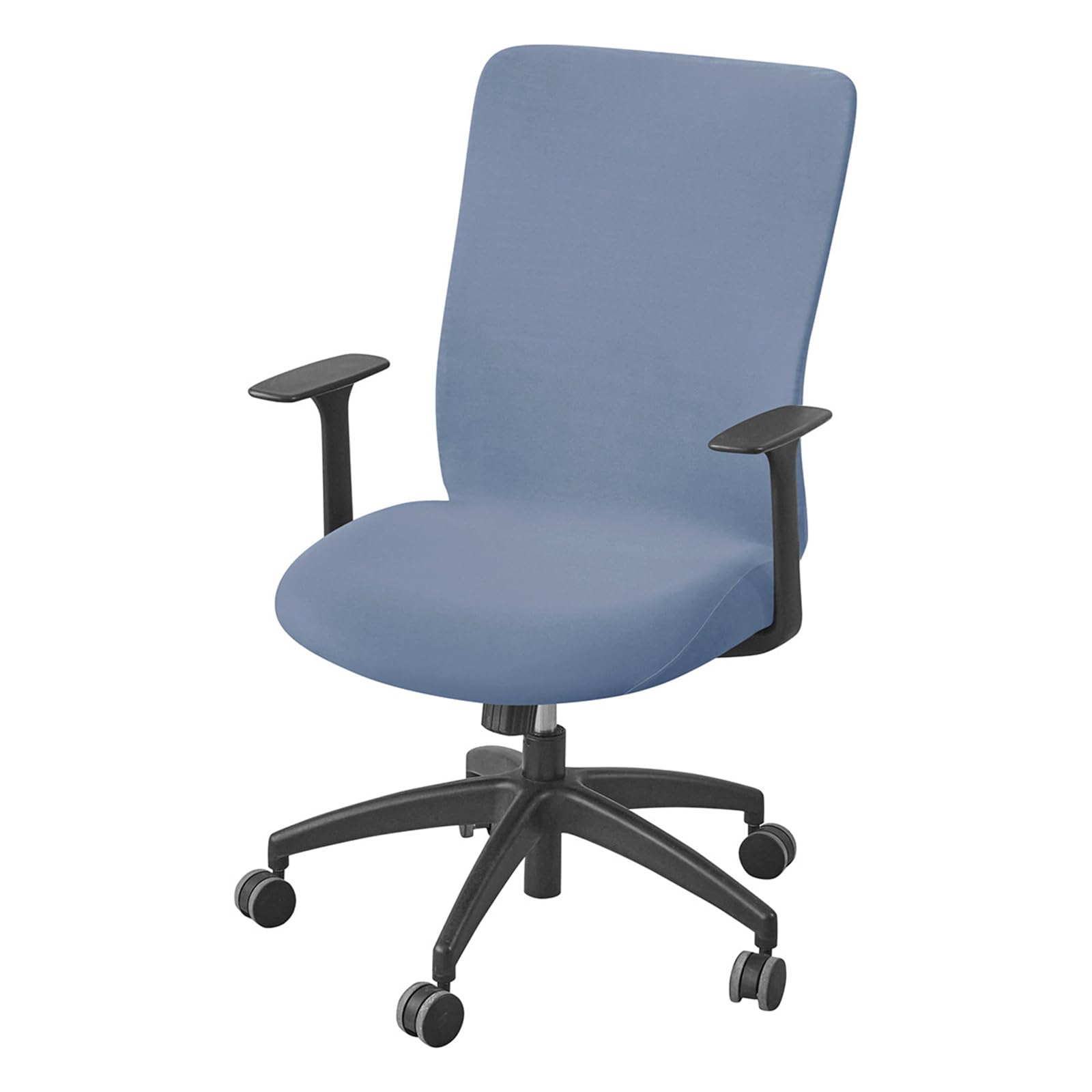 Housse de chaise de bureau ordinateur amovible protection extensible bleu clair
