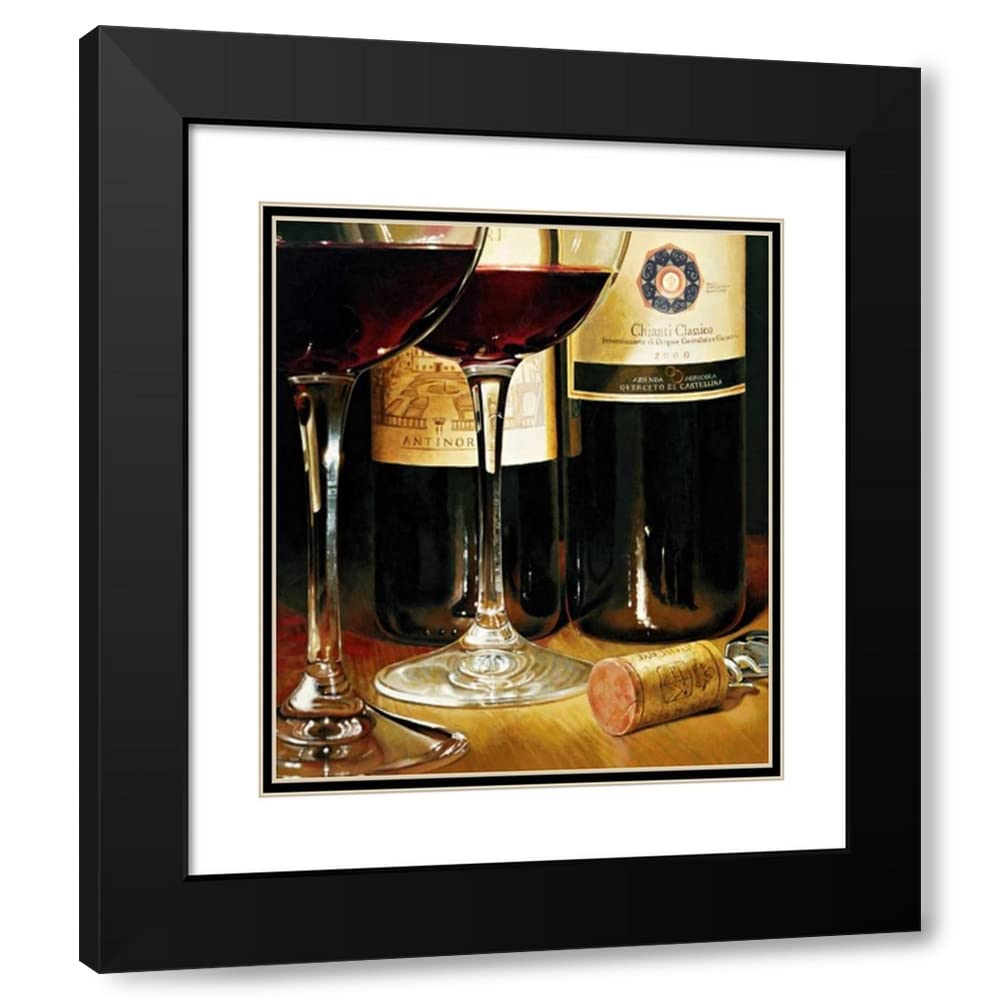 ArtDirect Chianti Classico 15x15 Black Modern Wood Framed with Double Matting Museum Art Print by Ferreri, Stefano