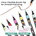 60 Colors Acrylic Markers Set,Brush Tip Acrylic Paint Pens for Painting on Rocks, Canvas, Ceramic, Wood, Glass - Perfect for Artists, Kids and Adults - DIY Crafts, Holiday Decorations & Art Supplies