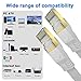 Cat 8 Ethernet Cable 25 FT, Outdoor&Indoor High Speed Heavy Duty Network LAN Internet Cable,SFTP Gold Plated RJ45 40Gbps 2000Mhz Patch Cord, for Modem/Router/Gaming,Faster Than Cat7/Cat6/Cat5-White