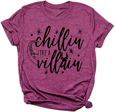Halloween Shirt Women Chillin Like A Villain Shirt Descendants Te...