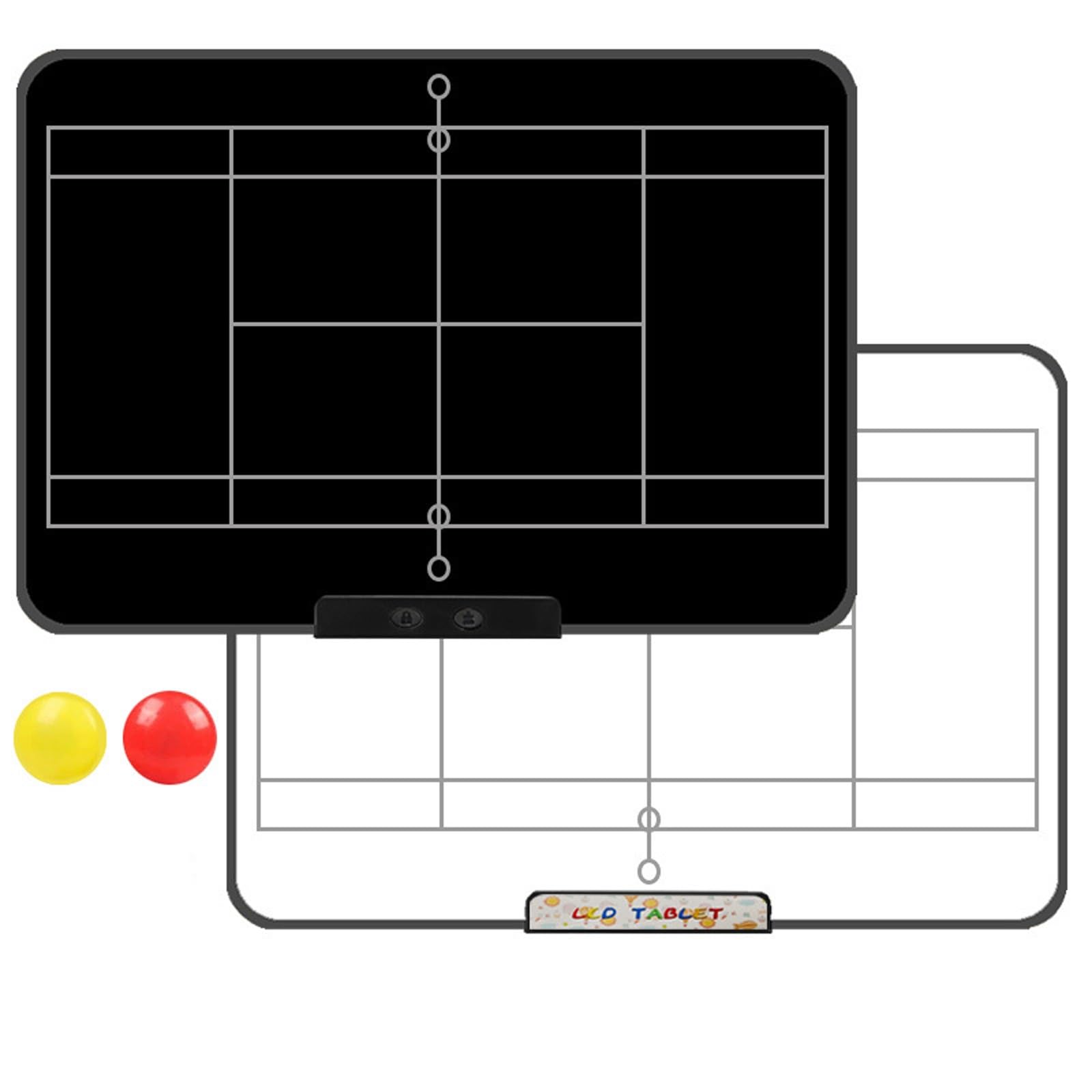 Lavagna da Allenamento LCD per Tennis, Lavagna Tattica Elettronica per Hockey su Ghiaccio, Cancellazione/Blocco con un Clic, Accessori Completi, Leggera e Portatile(Tennis)