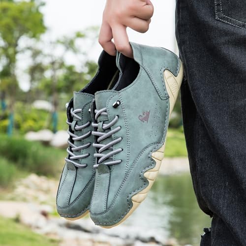 Image of Driving Shoes for Men Casual Slip Ons Mens Fashion Shoes Comfort Handmade Chukka Dress Casual Shoes