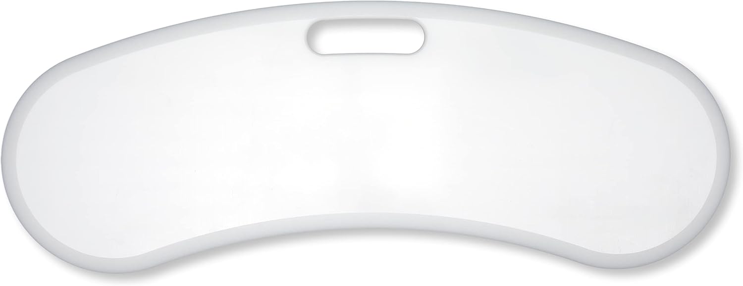 MedCo Technology Premium Seated Transfer Board, Friction-Reducing High Density Plastic, Soft Edges, Anti-Slip Pads, Curved with Transport Handle. Perfect for Bed, Wheelchair, Toileting, and More