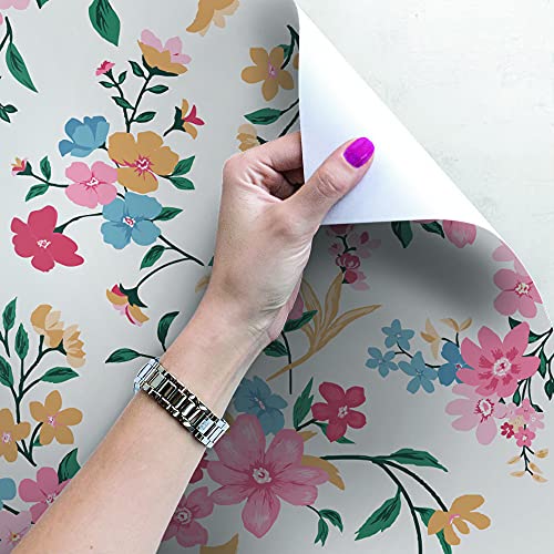 Papiers Peints Fleurs Vintage pour Cacher Défauts Mur Salon