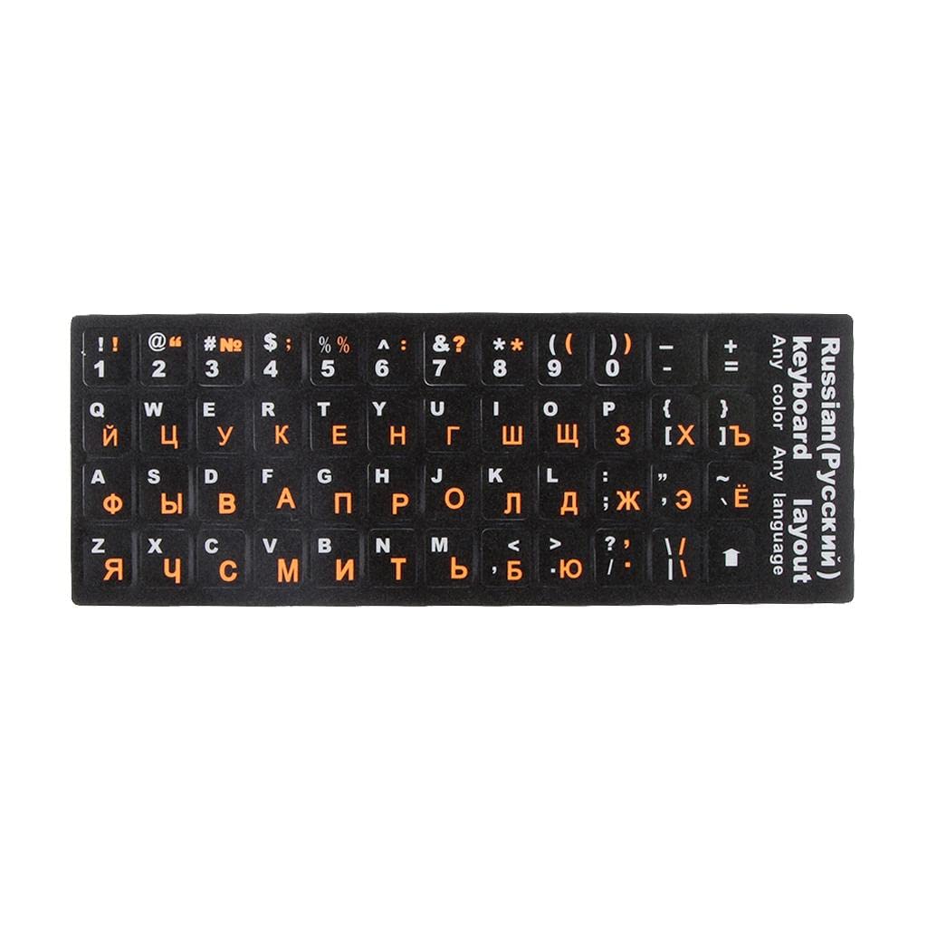 Russian Orange Letters Keyboard Cover Sticker Protector for 10-17" Laptop PC-image-30