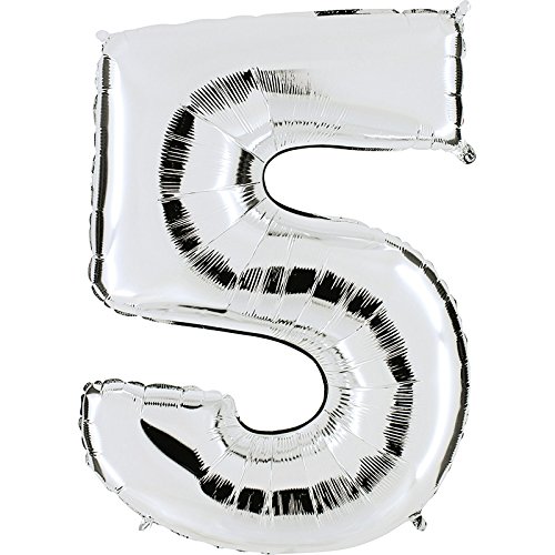 PartyMarty Riesenzahl #5 Silber