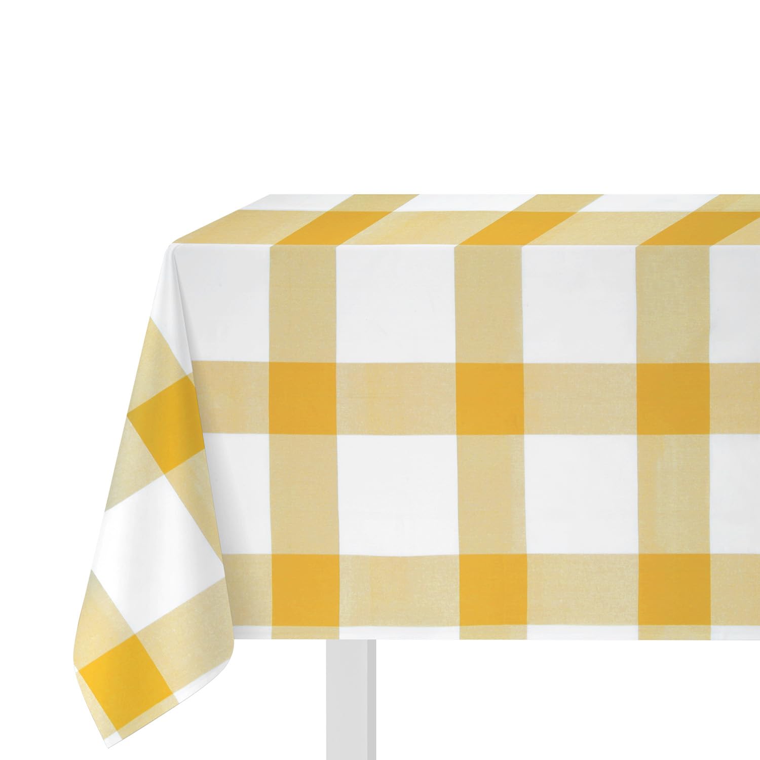 KASANOVA Yellow Check Tablecloth 140 x 180 cm Gingham