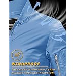 TACVASEN Men's Bomber Jacket Lightweight Casual Spring Fall Windbreaker Zip Up Coat with Pocket