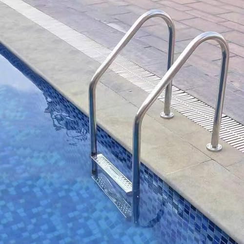 Escalera para piscina de 3 peldaños de acero inoxidable miniatura 7