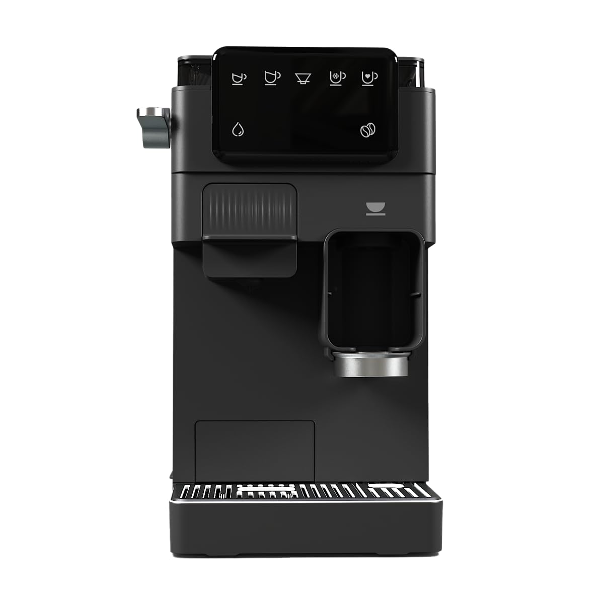 Incapto Juno Cafetera semiautomática con molinillo integrado y pantalla táctil | Café en grano recién molido sin cápsulas | Compacta, intuitiva y fácil de limpiar | Color negro