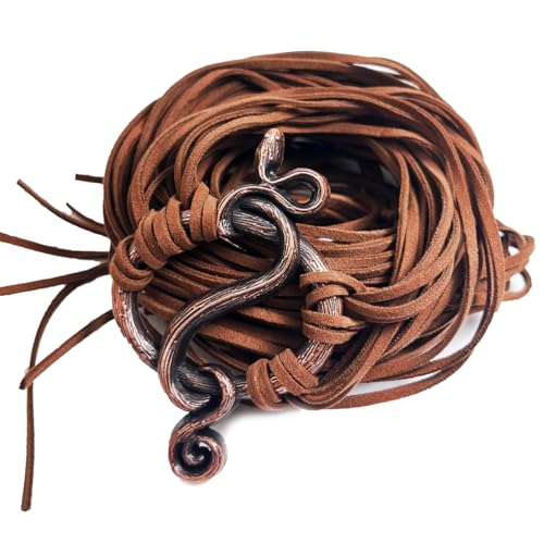 Snake Waist Belt for Women Adjustable Leather Harness Wrap Belt with Serpent Buckle Gothic Boho Steampunk Waist Cincher for Witch Dresses Cosplay Festival Costume