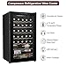 Winado Wine Cooler Refrigerator, 34 Bottle Freestanding Compressor Wine Cooler w/Digital Temp Control, Mini Wine Fridge with Double-Layer Glass Door & Removable Shelves