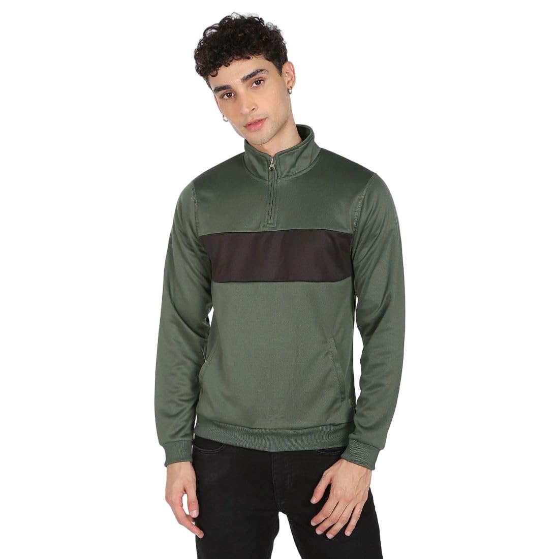 flying machine Men's Regular Fit Sweatshirt| Colour Blocked-picture-25