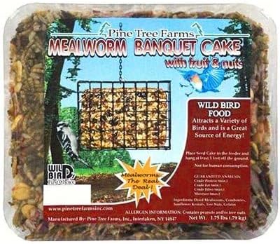 Case Pack of Pine Tree Farms Mealworm Banquet Seed Cakes, 1.75 lbs. Each8