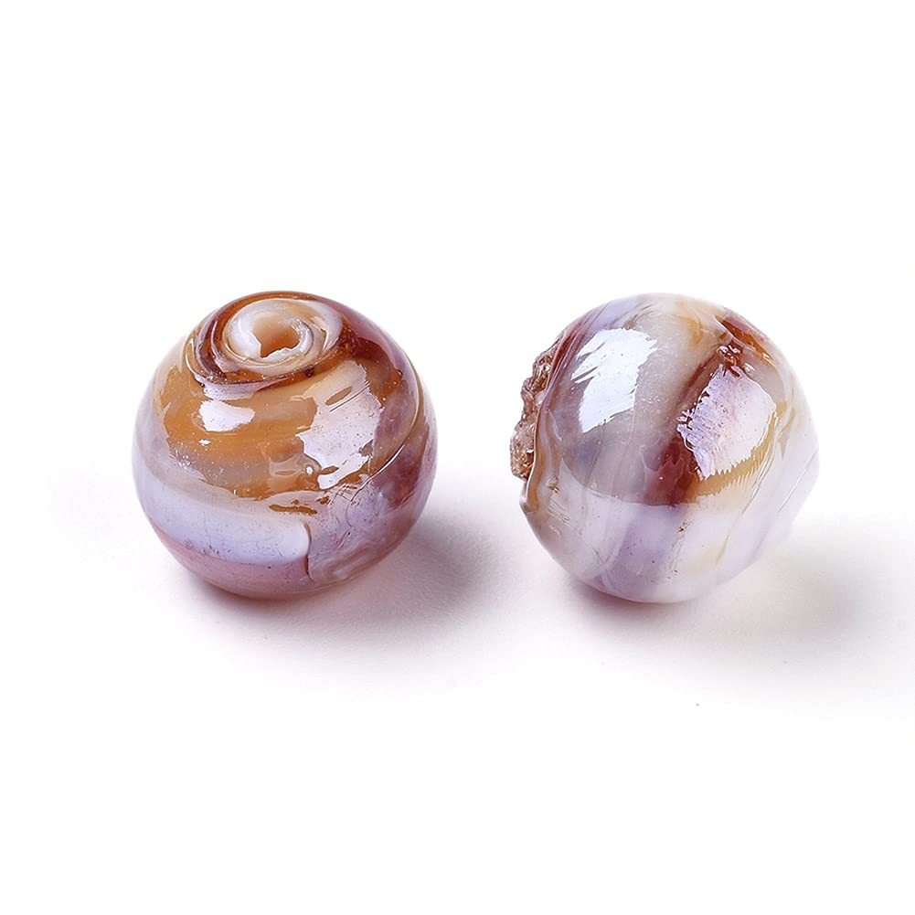 Cheriswelry Perline Di Vetro Millefiori Fatte A Mano – Rotonde Con Fiori, 10mm, Per Creare Gioielli E Bracciali