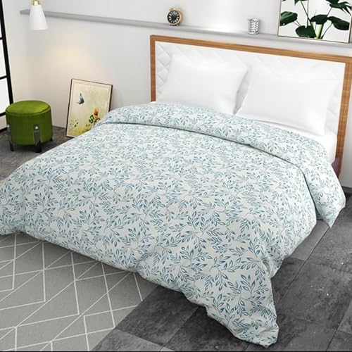 Image of 280 TC Luxurious Glace Cotton Duvet Cover /Comforter Cover /AC Quilt Cover King Size /Dohar /90 X100 Inches - (White)