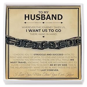 Love You This Much Jewelry Gift Set – Classic Steel Bracelet – Romantic Gift, Unique Husband Gifts