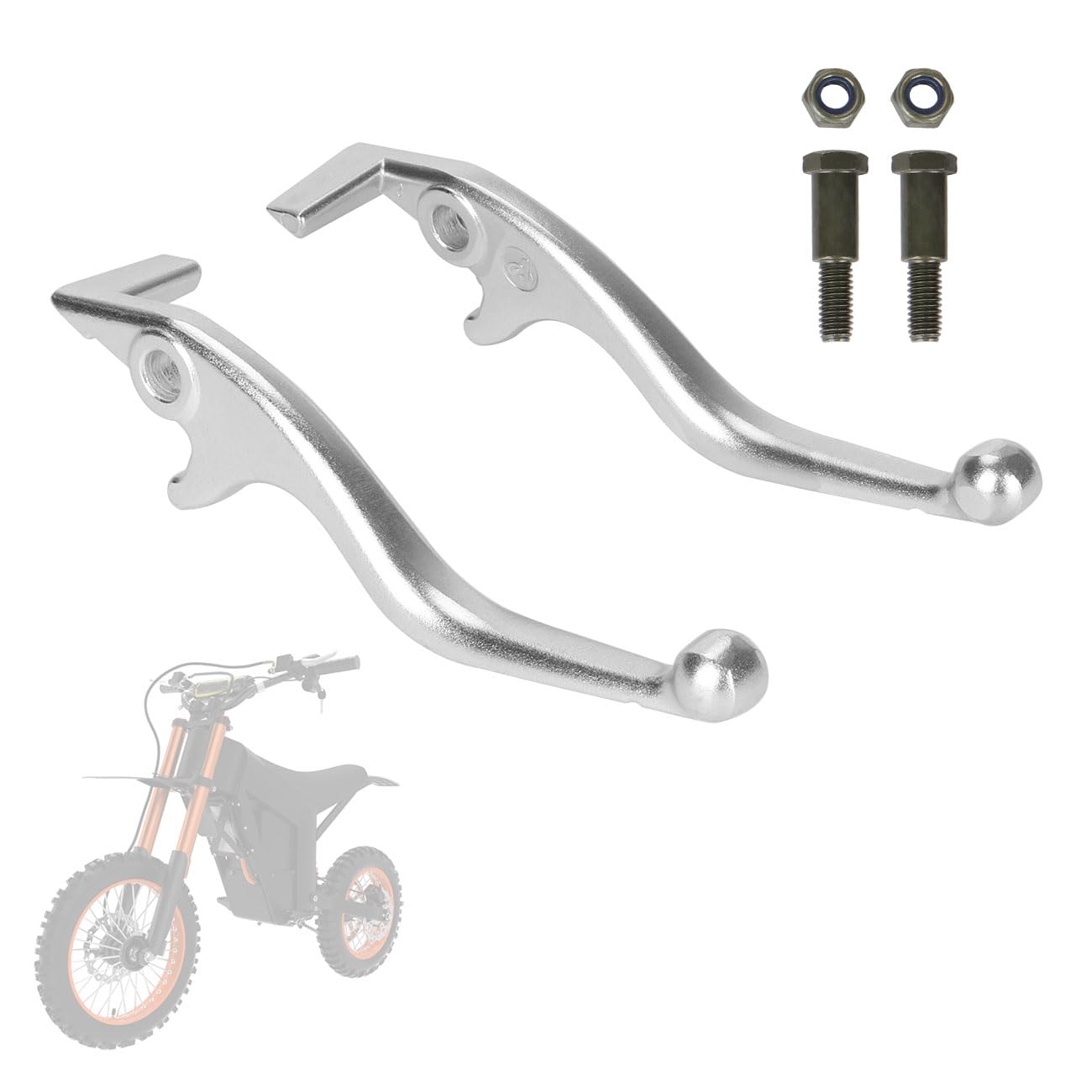 Leva del freno a mano per Tutto Tuttio Soleil 01 E Bike Maniglia del freno sinistra e destra per bici elettrica Ebike Parti del motociclo Alluminio Argento