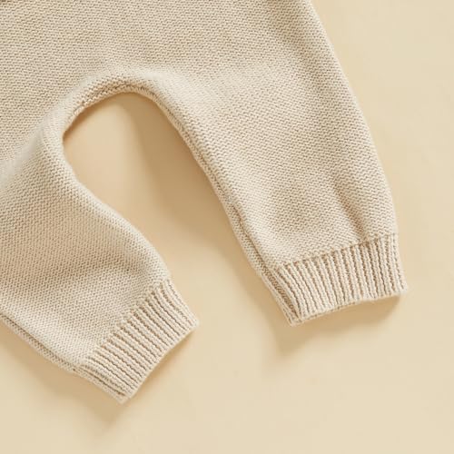 Infant Baby Girl Boy Fall Winter Sweater Romper Pants Solid Knit Jumpsuit Overall One Piece Outfit Clothes4