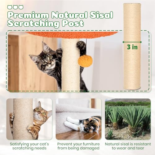 Árbol para Gatos Multi-nivel 48.4" Diseño Frutal miniatura 6
