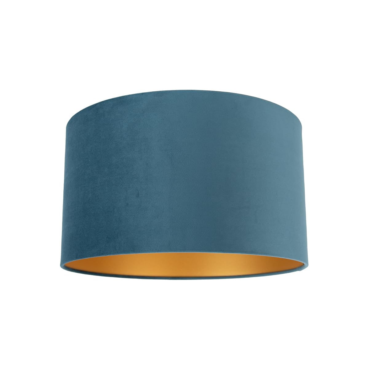 QAZQA cilinder velours - Paralume Classico - luce - Ø 350 mm - Blu -