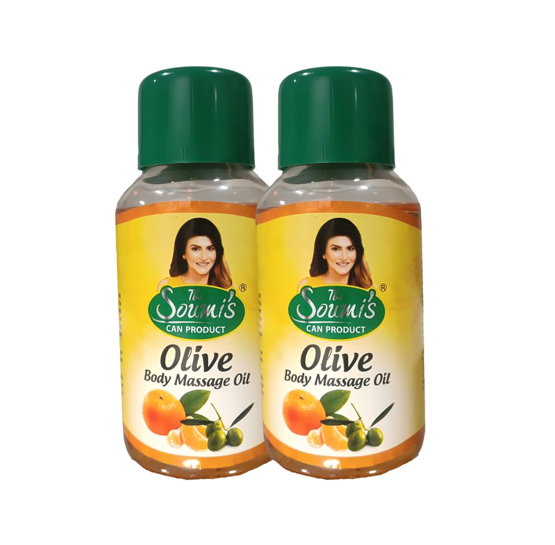THE SOUMI'S CAN PRODUCT Olive Body Massage Oil | Natural Olive Oil, Orange Peel & Herbal Body Oil for Soft, Smooth, & Glowing Skin | Anti-Aging, Toning & Skin Protection | Prevents Dryness, Discoloration & Wrinkles | Full of Olive & Orange Goodness | Nourishing & Hydrating Oil for All Skin Types | Suitable for Women & Men | 200ml (Pack of 2)-image-19