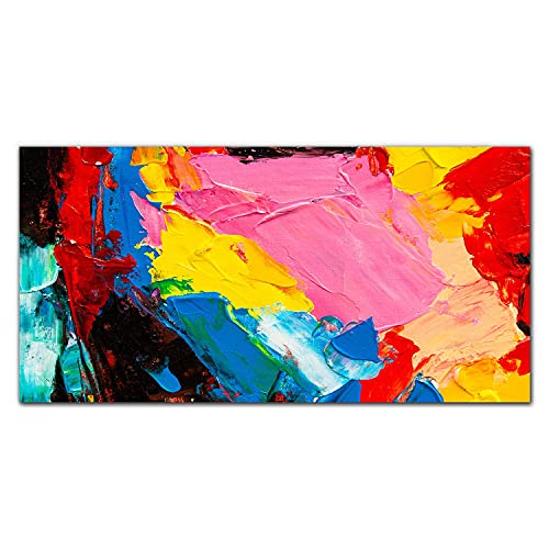 Tableau d'intérieur grand format Coloray 140x70cm motif magie des couleurs vibrant