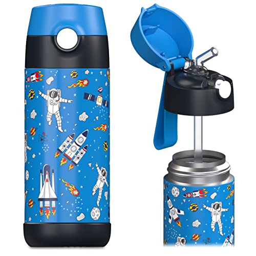 Jarlson® Kids Water Bottle CHARLI [12OZ] - Stainless Steel Thermo Bottle with…